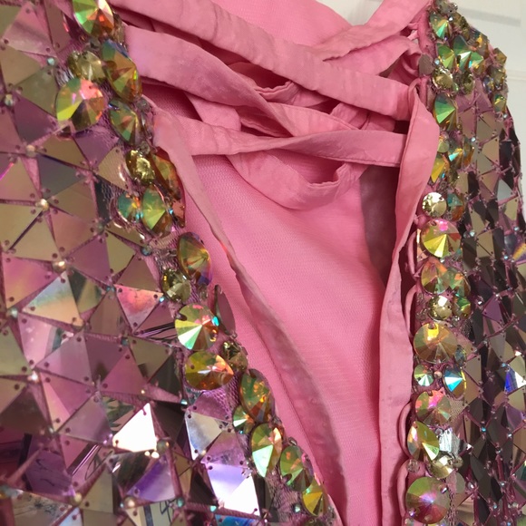 Stacey's Strapless Pink Prom Dress - Picture 7 of 10